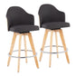Ahoy - Contemporary Fixed Height Counter Stool & Round Footrest (Set of 2) - Furniture Home Direct