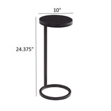 Yancey - Round Metal Accent Table - Antique Bronze - Furniture Home Direct