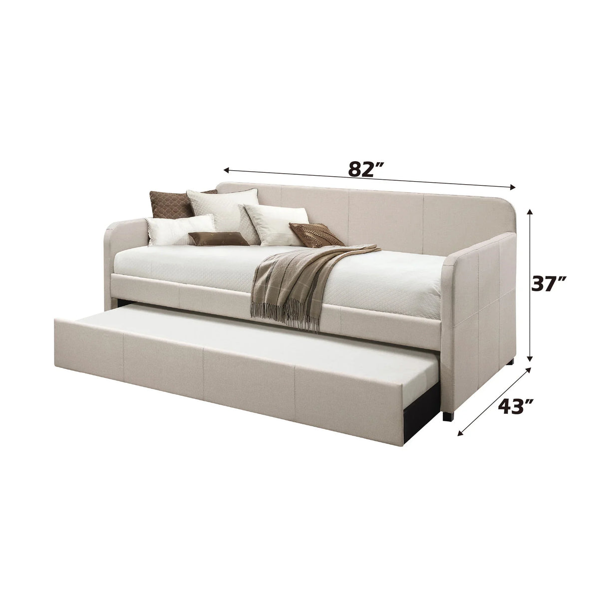 Jagger - Twin Daybed With Trundle - Fog - Furniture Home Direct