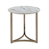 Aziz - Sintered Stone Top Round Coffee Table - Furniture Home Direct