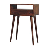 Curved Chestnut Console Table - Furniture Home Direct