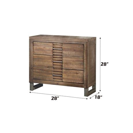 Andria - Reclaimed Nightstand - Oak - Furniture Home Direct
