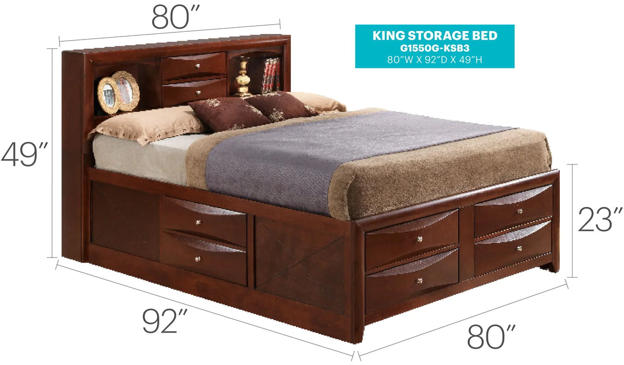 Marilla - Storage Bed With Bookcase Headboard - Furniture Home Direct