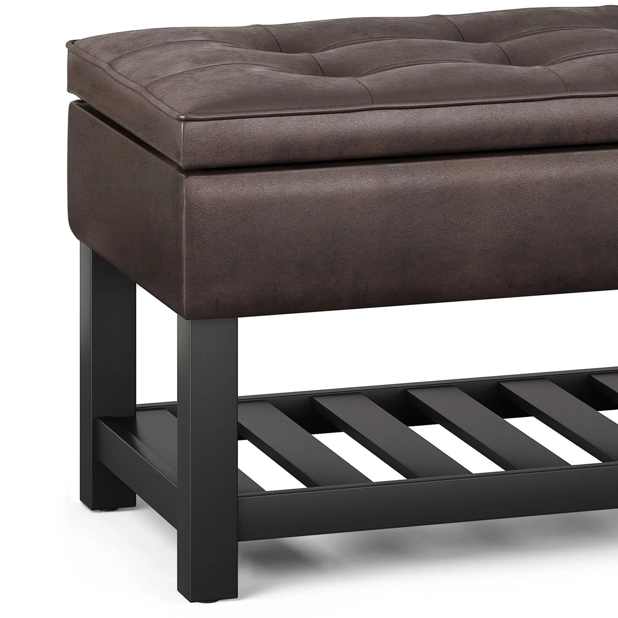 Cosmopolitan - Storage Ottoman Bench With Open Bottom - Furniture Home Direct