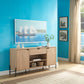 Buffet With Metal Legs With Two Door, One Drawer And Six Shelves - Furniture Home Direct