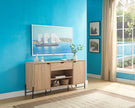 Buffet With Metal Legs With Two Door, One Drawer And Six Shelves - Furniture Home Direct