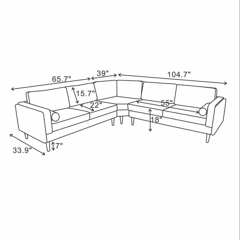 Amber - Velvet Corner Sectional Sofa - Furniture Home Direct