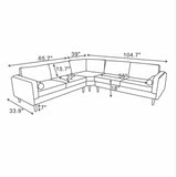 Amber - Velvet Corner Sectional Sofa - Furniture Home Direct