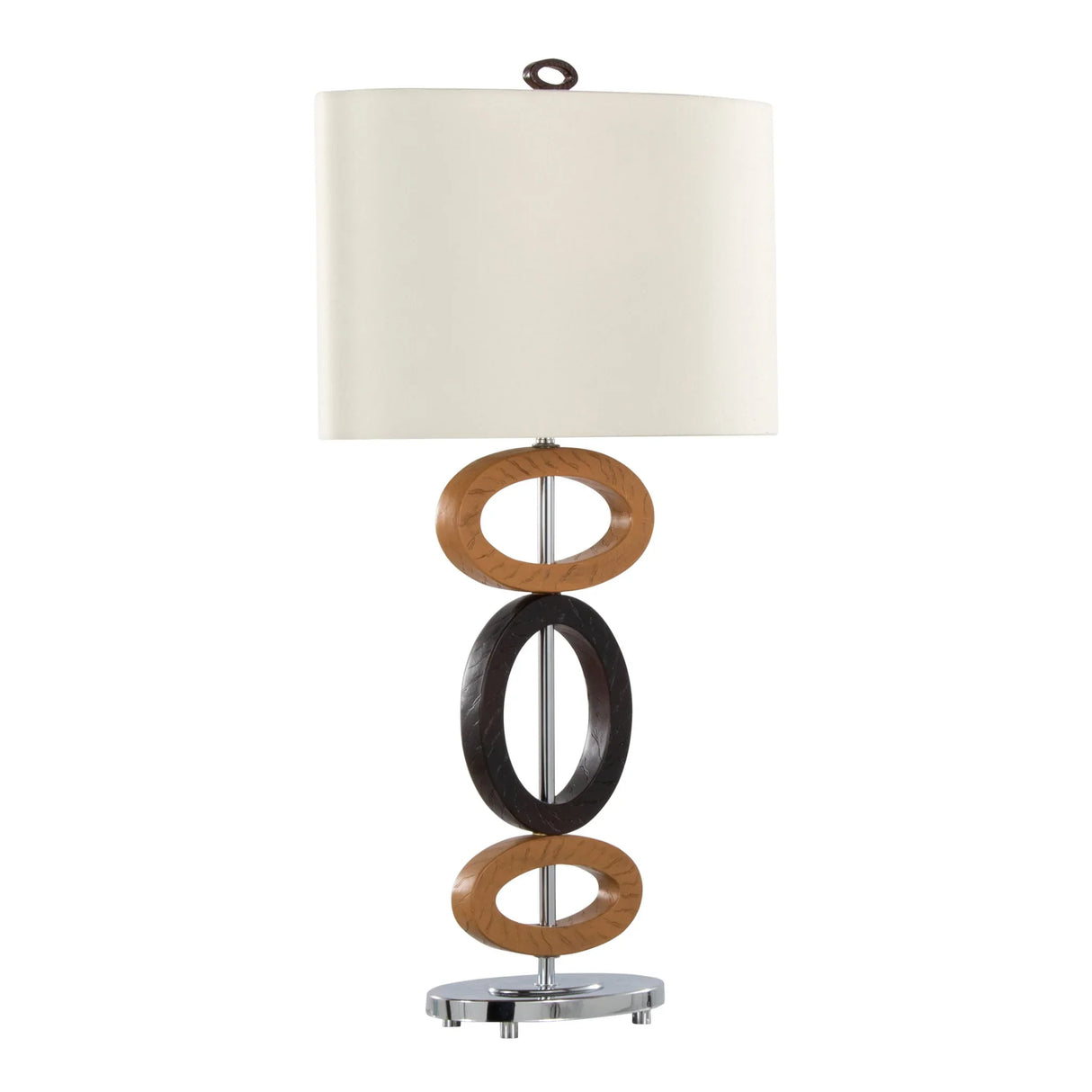 Hoops - Table Lamp (Set of 2) - Cedar / Bronze / White - Furniture Home Direct