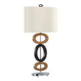 Hoops - Table Lamp (Set of 2) - Cedar / Bronze / White - Furniture Home Direct