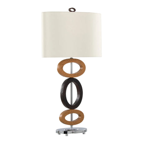 Hoops - Table Lamp (Set of 2) - Cedar / Bronze / White - Furniture Home Direct