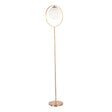 Moon - Contemporary Floor Lamp - Gold / Frosted - Furniture Home Direct
