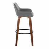 Daniella - Contemporary Fixed Height, Barstool & Swivel And Round Footrest (Set of 2) - Furniture Home Direct