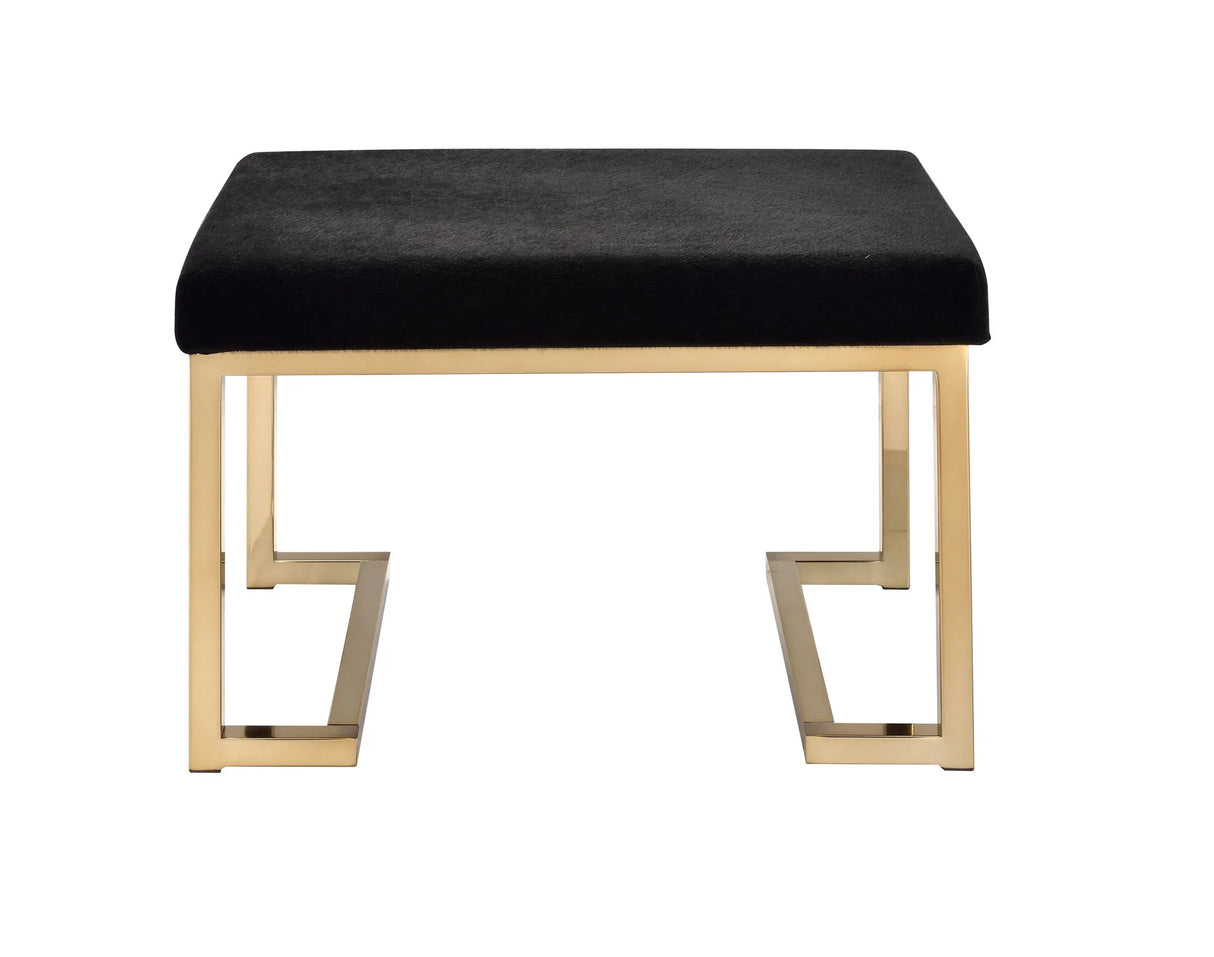 Boice Bench - Black / Champagne - Furniture Home Direct