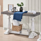 Farmhouse Retro Design Pedestal Sofa Tabe - Furniture Home Direct