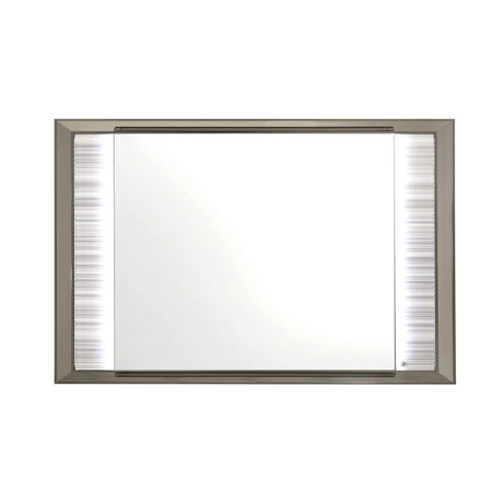 Star - Mirror With Built In LED And Frame - White - Furniture Home Direct