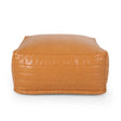 Bambo - Rectangle Pouf Ottoman Floor Cushion - Caramel - Furniture Home Direct
