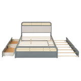 Platform Bed With Trundle And 2 Drawers - Furniture Home Direct
