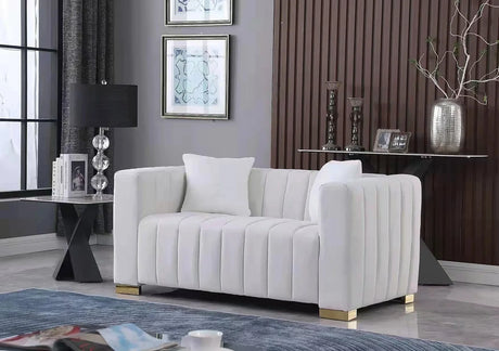 Modern Loveseat - White - Furniture Home Direct