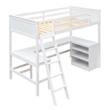 Loft Bed With Shelves With Desk - Furniture Home Direct