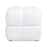 Pixel - Oversized Square Tufted Pouf Ottoman - Almond White - Furniture Home Direct