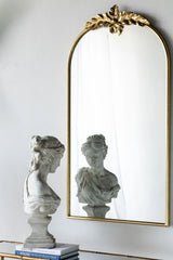 Arched Wall Mirror With Metal Frame, Wall Mirror For Living Room - Furniture Home Direct
