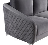 Sofia - Velvet Modern Chic Loveseat Couch - Furniture Home Direct