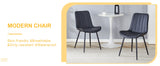 Dining Chairs With PU Leather Upholstery Metal Legs Black - Furniture Home Direct