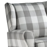 Patli - Glider Chair With Swivel - Gray / White - Furniture Home Direct