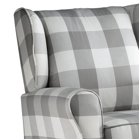 Patli - Glider Chair With Swivel - Gray / White - Furniture Home Direct