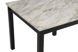 Counter Height Dining Set Faux Marble Velvet Chairs Black - Furniture Home Direct