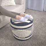 Diamond - Handcrafted Cylindrical Pouf - Furniture Home Direct