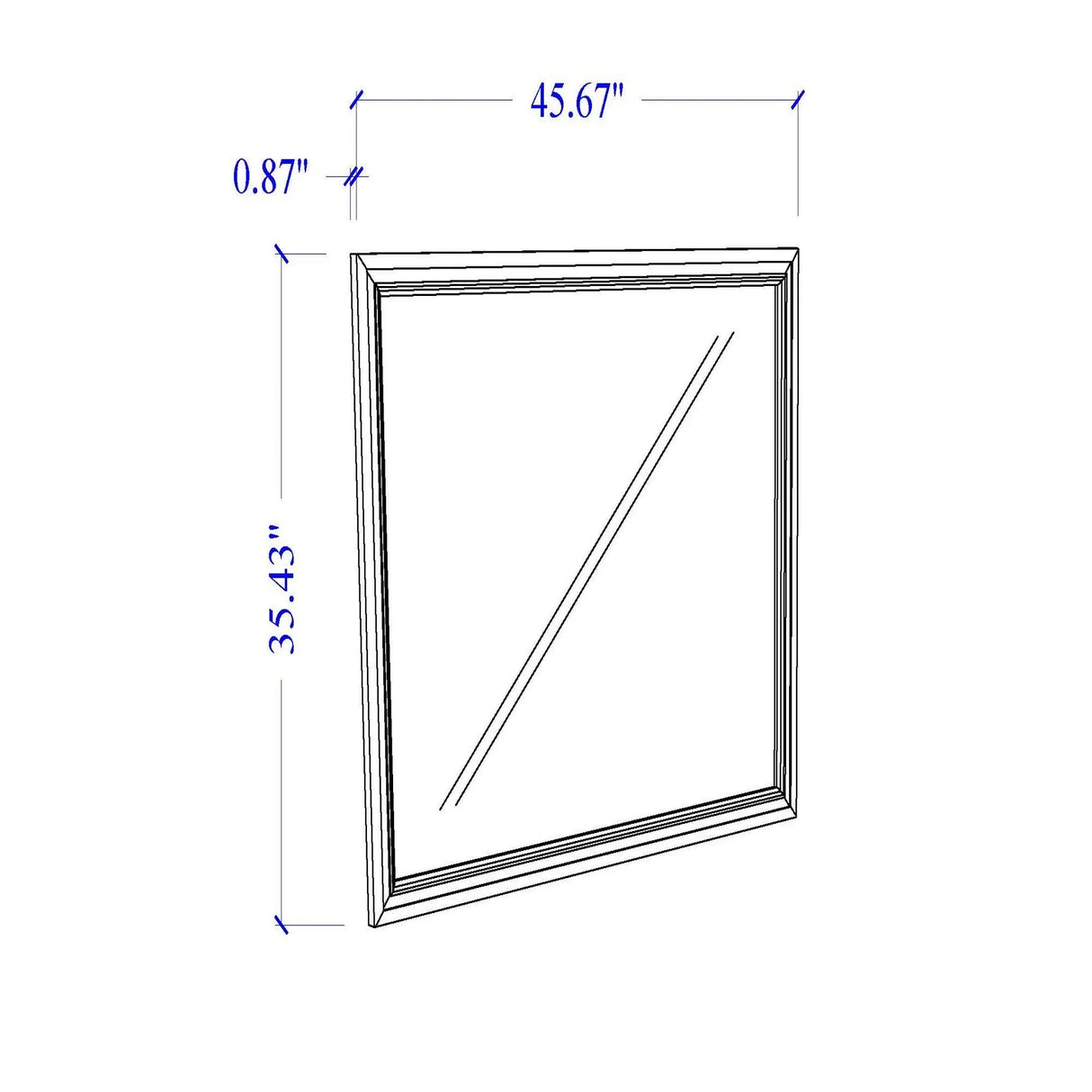 Almera - Glitter Mirror - White - Furniture Home Direct