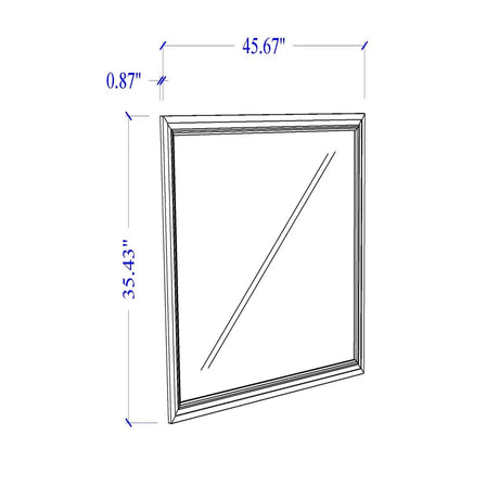 Almera - Glitter Mirror - White - Furniture Home Direct