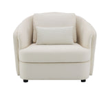 Mariko - Linen 3 Pieces Living Room Set - Beige - Furniture Home Direct
