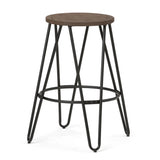 Simeon - Multifunctional Metal Stool With Wood Seat - Furniture Home Direct