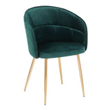 Lindsey - Contemporary Chair - Gold / Green - Furniture Home Direct