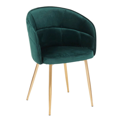 Lindsey - Contemporary Chair - Gold / Green - Furniture Home Direct