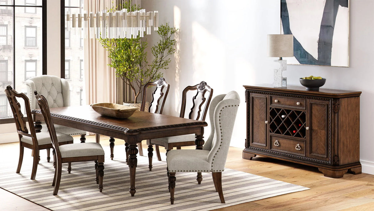 Traditional Server - Mahogany - Furniture Home Direct
