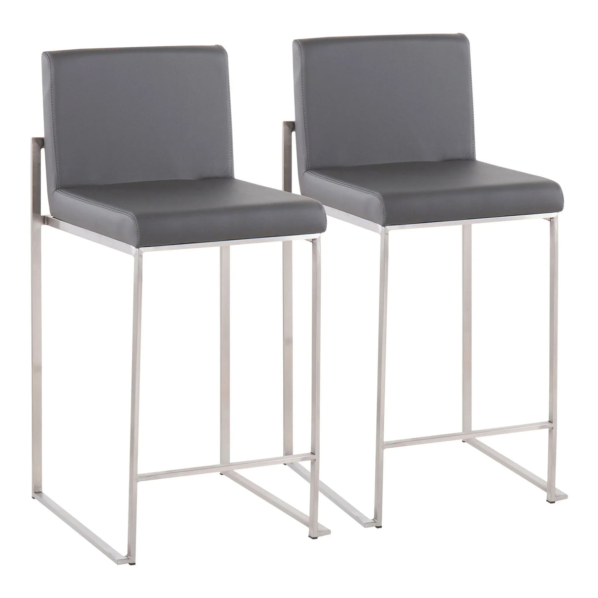 Fuji - Contemporary High Back Counter Stool, Functional Design - Furniture Home Direct