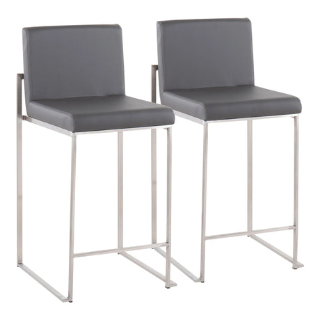Fuji - Contemporary High Back Counter Stool, Functional Design - Furniture Home Direct