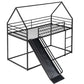 Twin Over Twin House Bunk Bed With Ladder And Slide - Furniture Home Direct