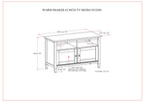 Warm Shaker - TV Media Stand Handcrafted - Brown - Furniture Home Direct