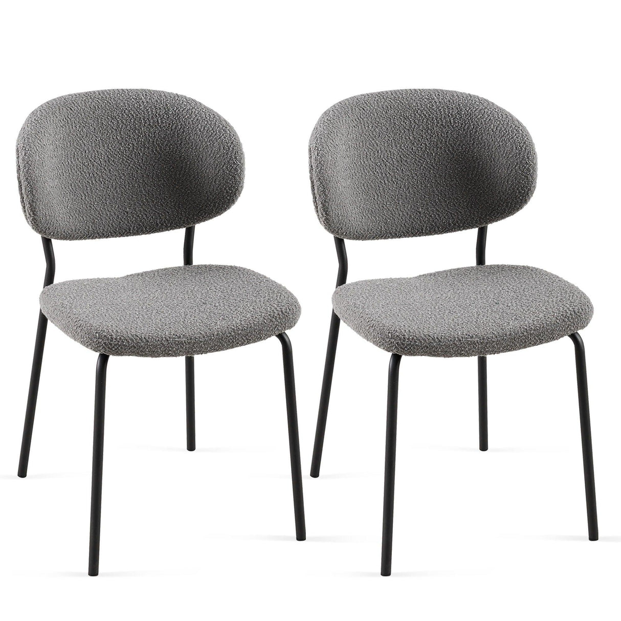 Boucle Dining Chairs, Dining Chairs With Metal Legs For Dining Room, Kitchen, Living Room - Furniture Home Direct