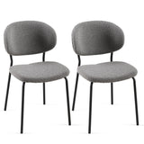 Boucle Dining Chairs, Dining Chairs With Metal Legs For Dining Room, Kitchen, Living Room - Furniture Home Direct