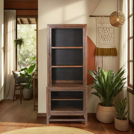 Branson - Bookcase Pier, Two Tone - Brown - Furniture Home Direct