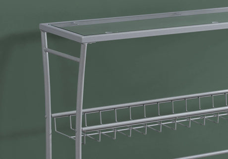 Accent Console Table For Entryway, Contemporary & Modern - Silver - Furniture Home Direct