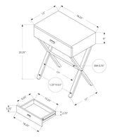 Accent Side X Table, Storage Drawer, Contemporary & Modern - Furniture Home Direct