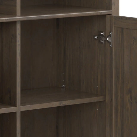 Lev - Medium Storage Cabinet - Smoky Brown - Furniture Home Direct