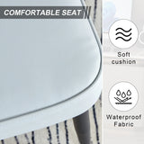 Dining Chairs Modern PU Upholstered Black Metal Legs Gray - Furniture Home Direct